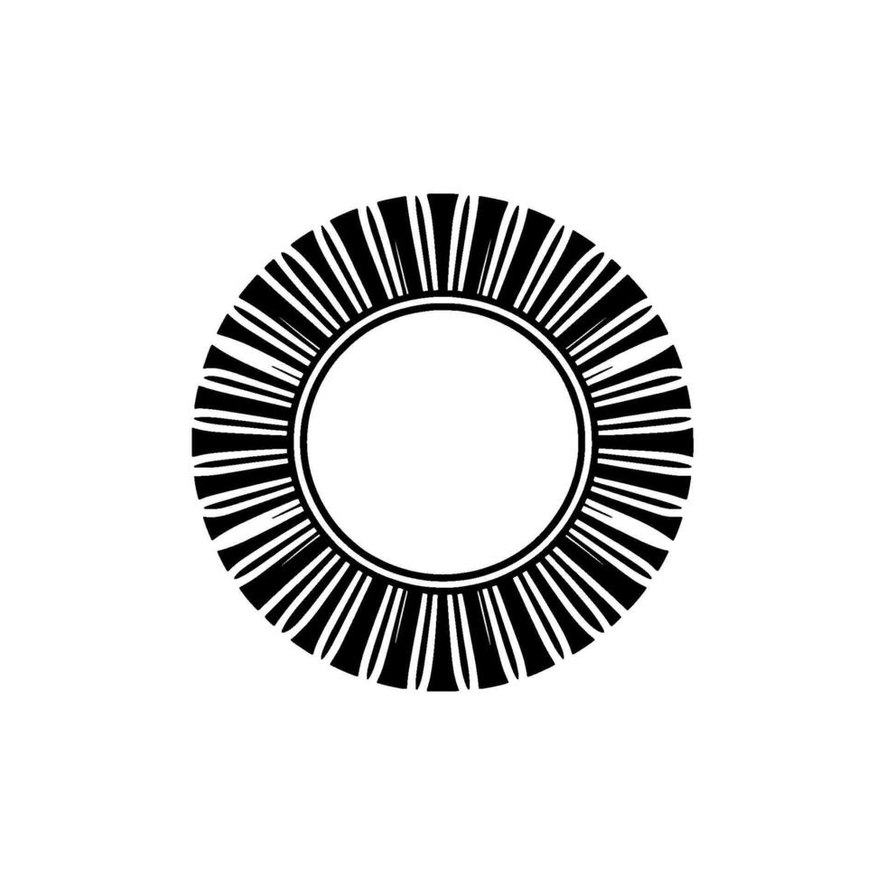 Abstract Black and White Sunburst on White Background vector