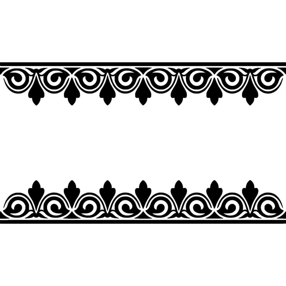 Elegant Black Floral Border on Gradient Background, Frame vector