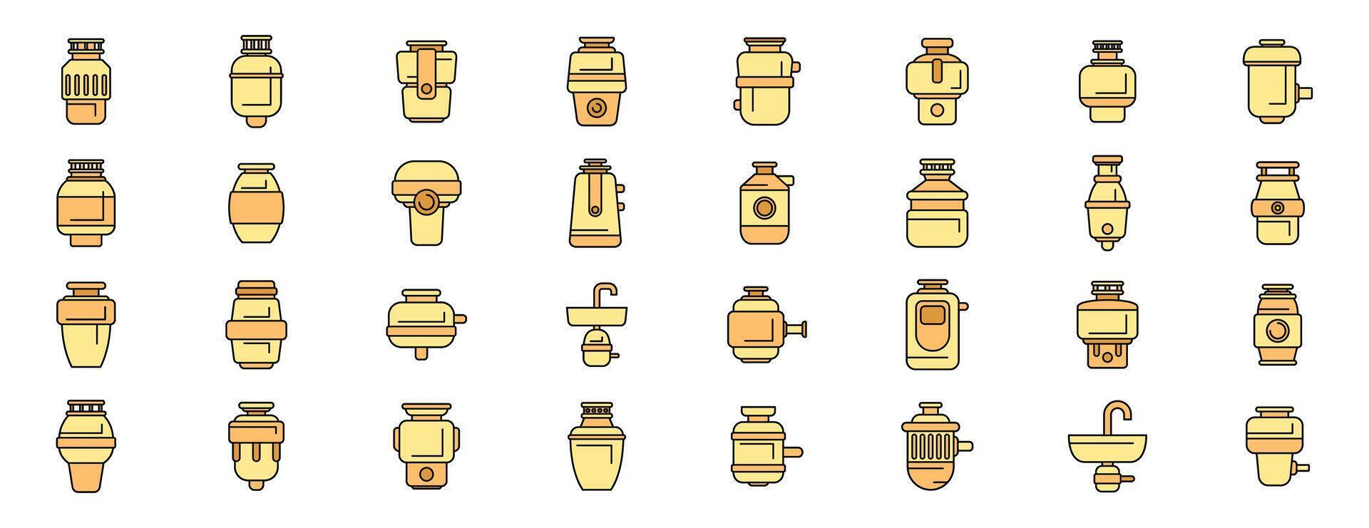 Food waste disposer units for efficient kitchen waste management vector