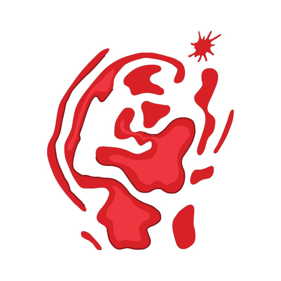 blood hemoglobin stain cartoon element vector