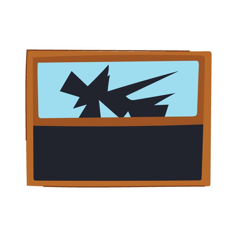 broken restoration wood windows cartoon item vector