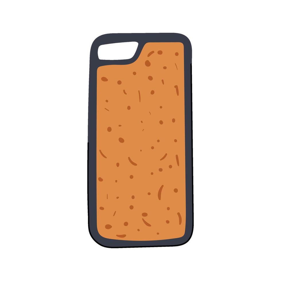 cork lightweight phone case cartoon badge vector