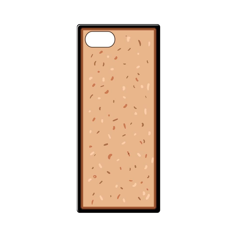 cork sustainable phone case cartoon figure vector