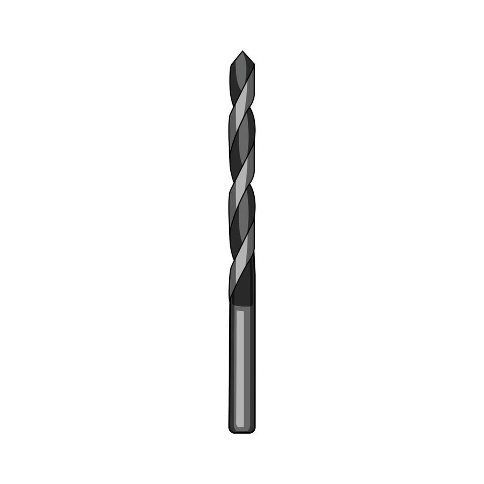 drill twist bit cartoon badge vector