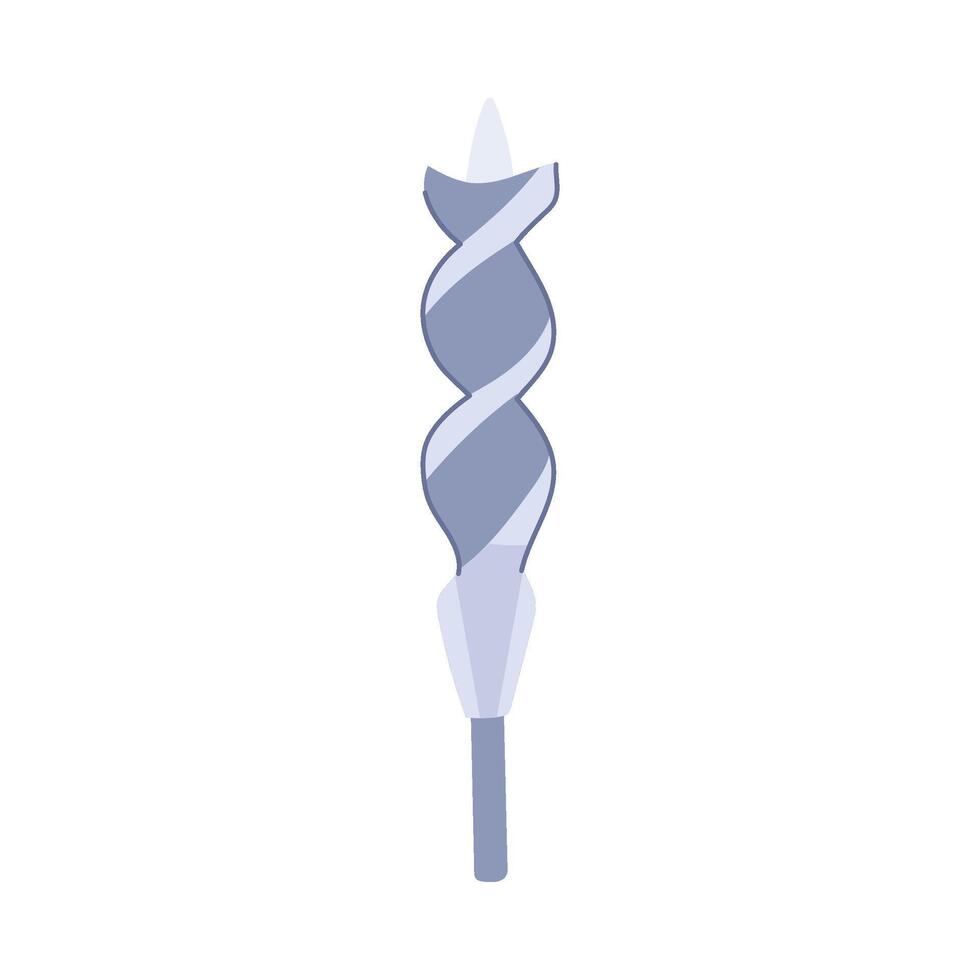 drill auger bit cartoon badge vector
