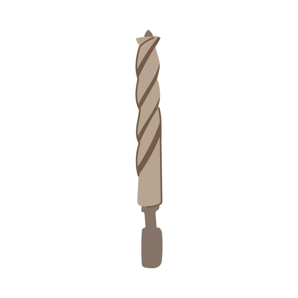 drill twist bit cartoon element vector