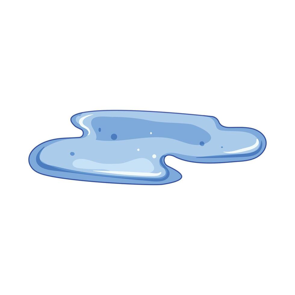 puddle splash cartoon figure vector