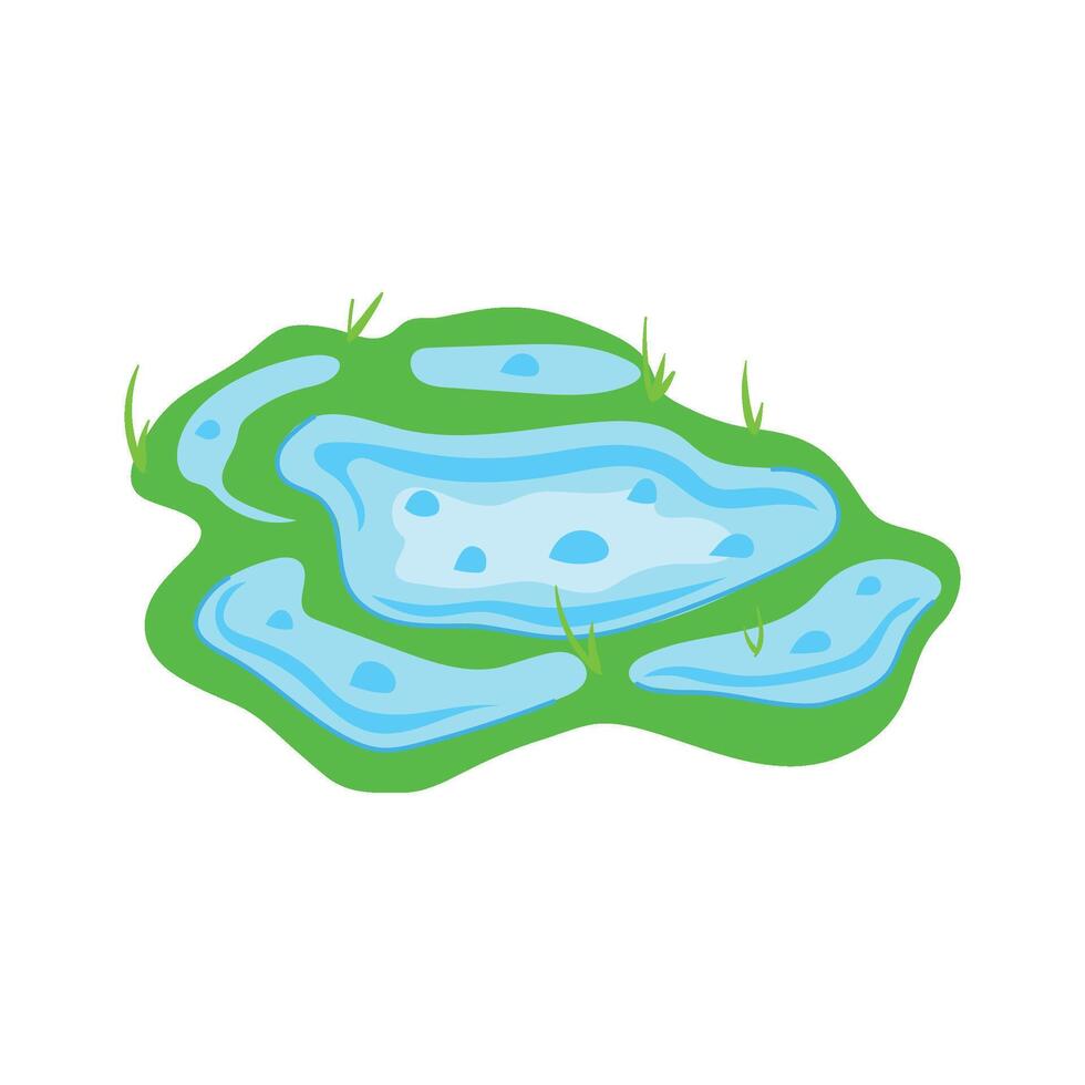 puddle small cartoon figure vector