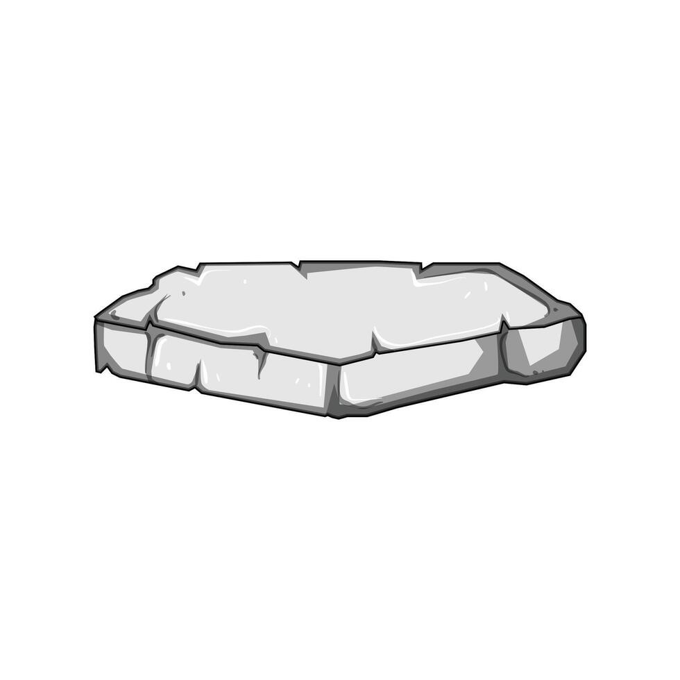 stone lime platform cartoon figure vector