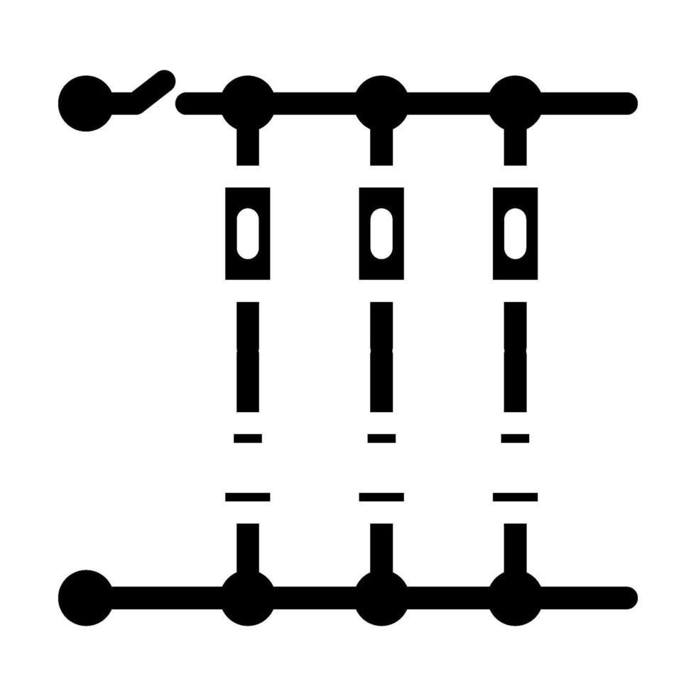 capacitors resistors layout glyph icon illustration vector