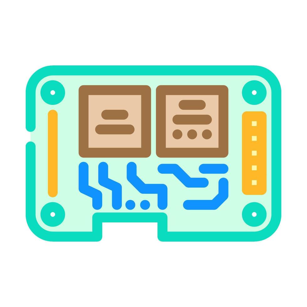 iot circuit board module color icon illustration vector