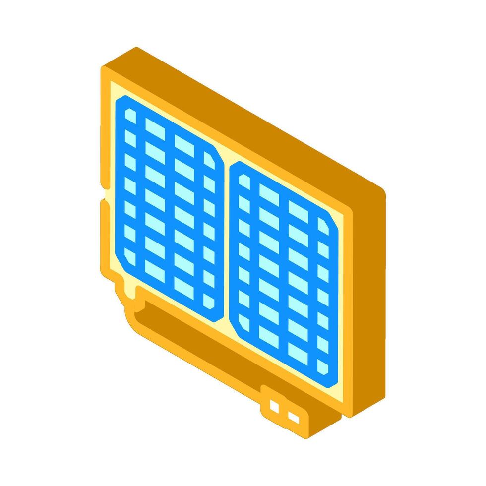 solar charging isometric icon illustration vector