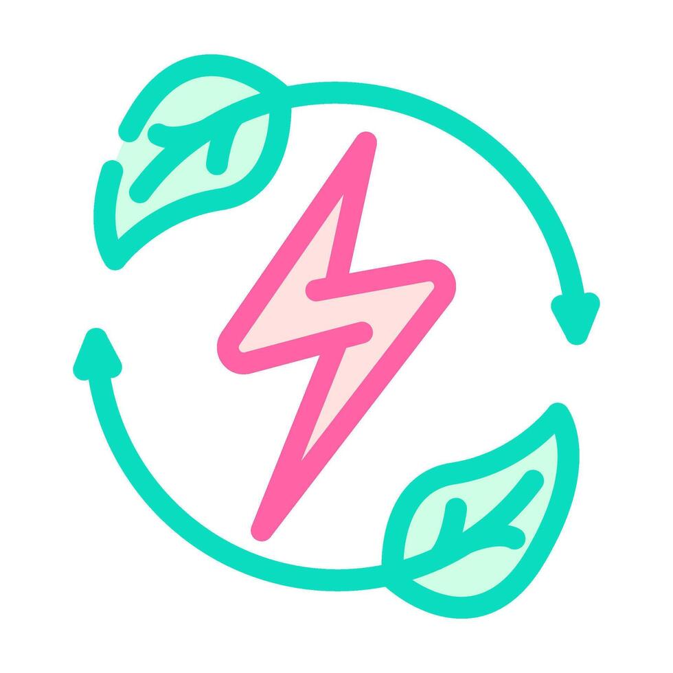 energy recovery system color icon illustration vector