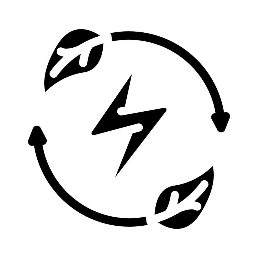 energy recovery system glyph icon illustration vector
