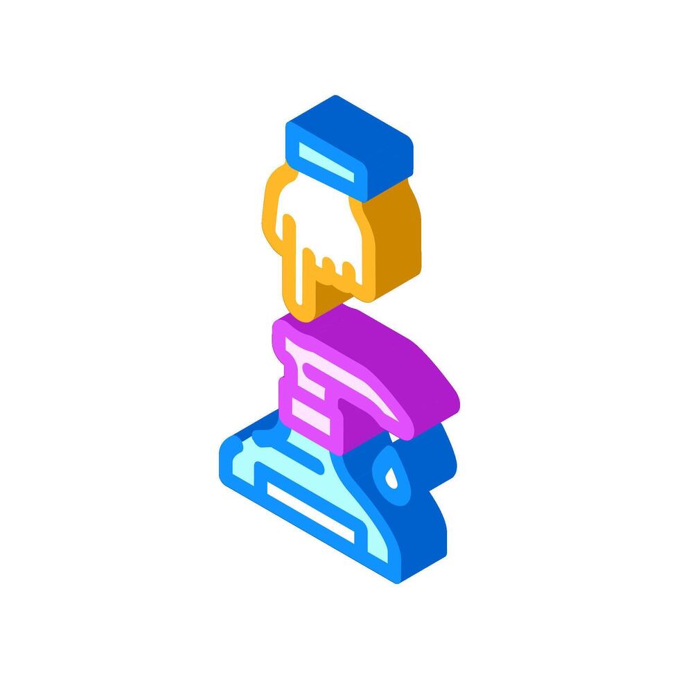 hand pressing soap pump isometric icon illustration vector