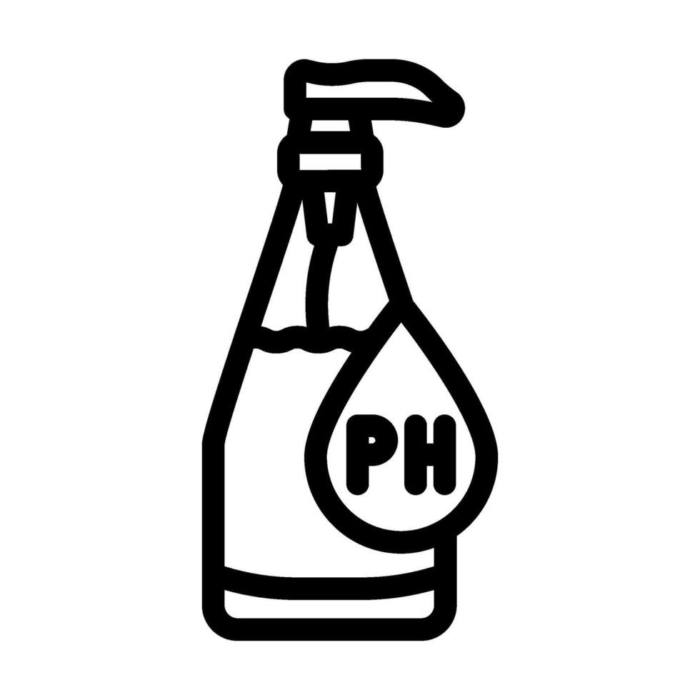 liquid soap ph balance symbol line icon illustration vector