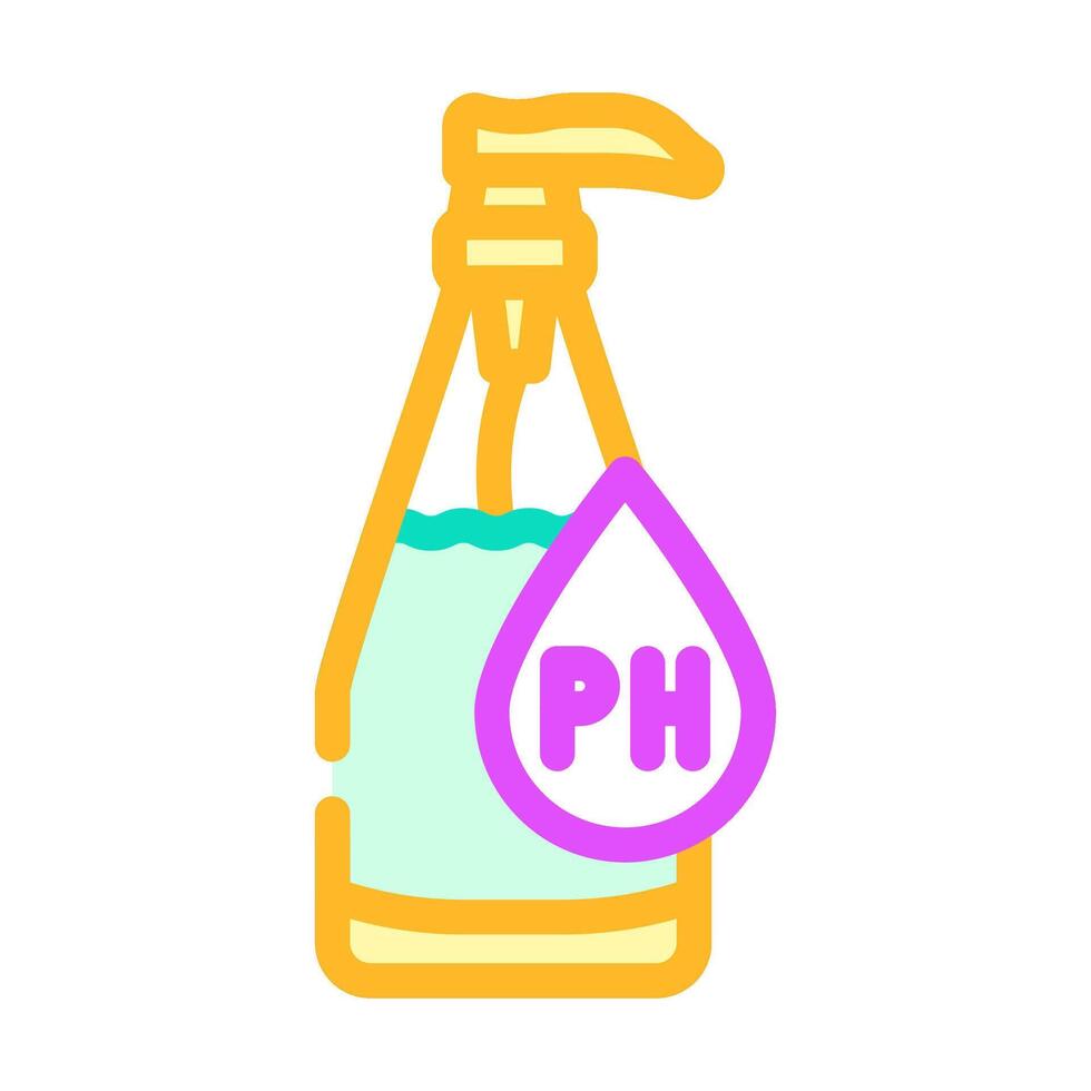 liquid soap ph balance symbol color icon illustration vector