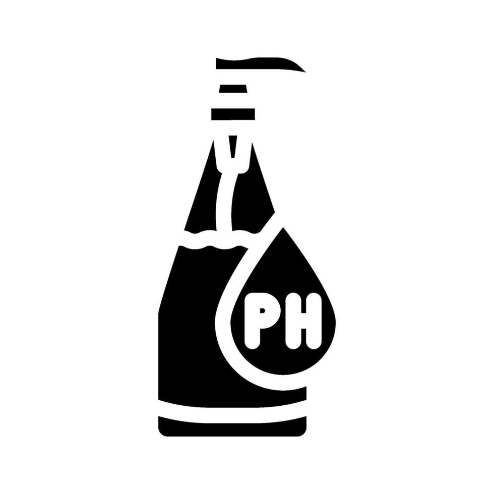 liquid soap ph balance symbol glyph icon illustration vector