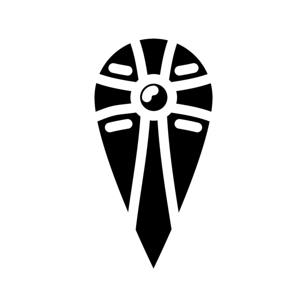 shield medieval heraldry glyph icon illustration vector