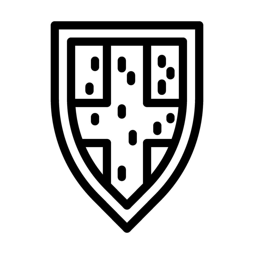 shield luxury medieval heraldry line icon illustration vector