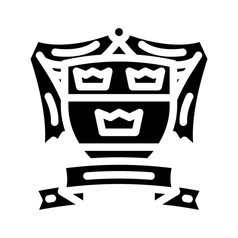 coat arms royal medieval heraldry glyph icon illustration vector