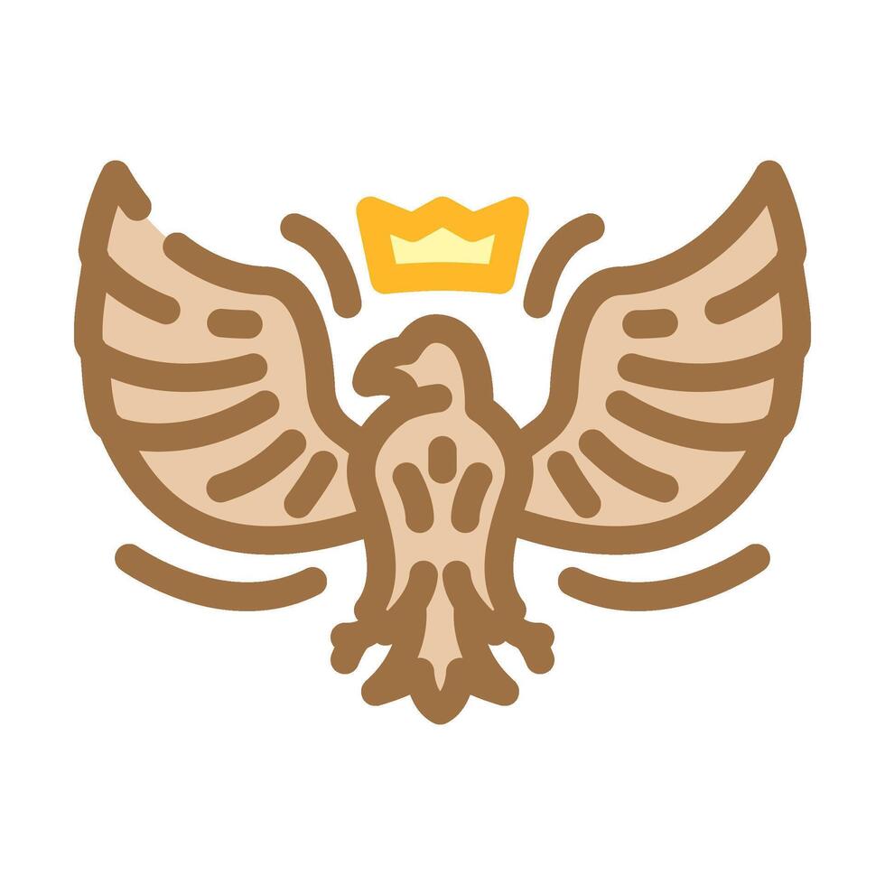 eagle heraldic color icon illustration vector
