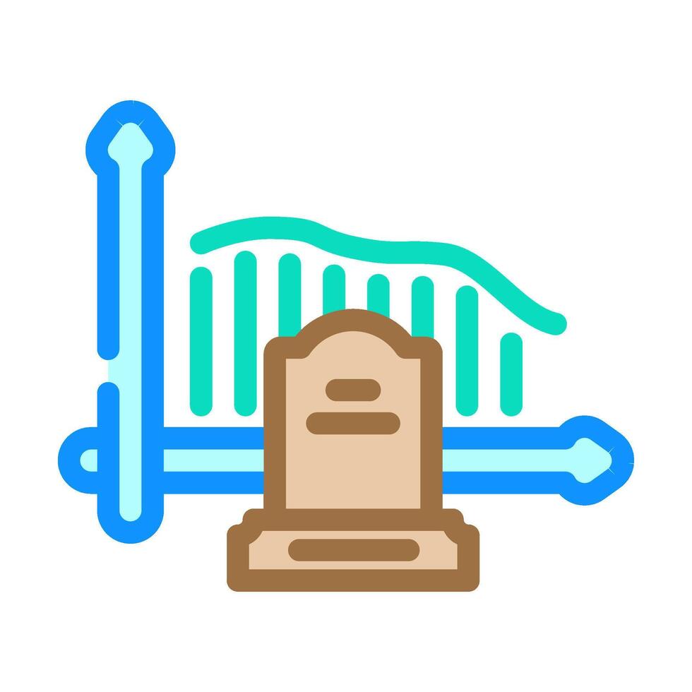 chart rate mortality color icon illustration vector