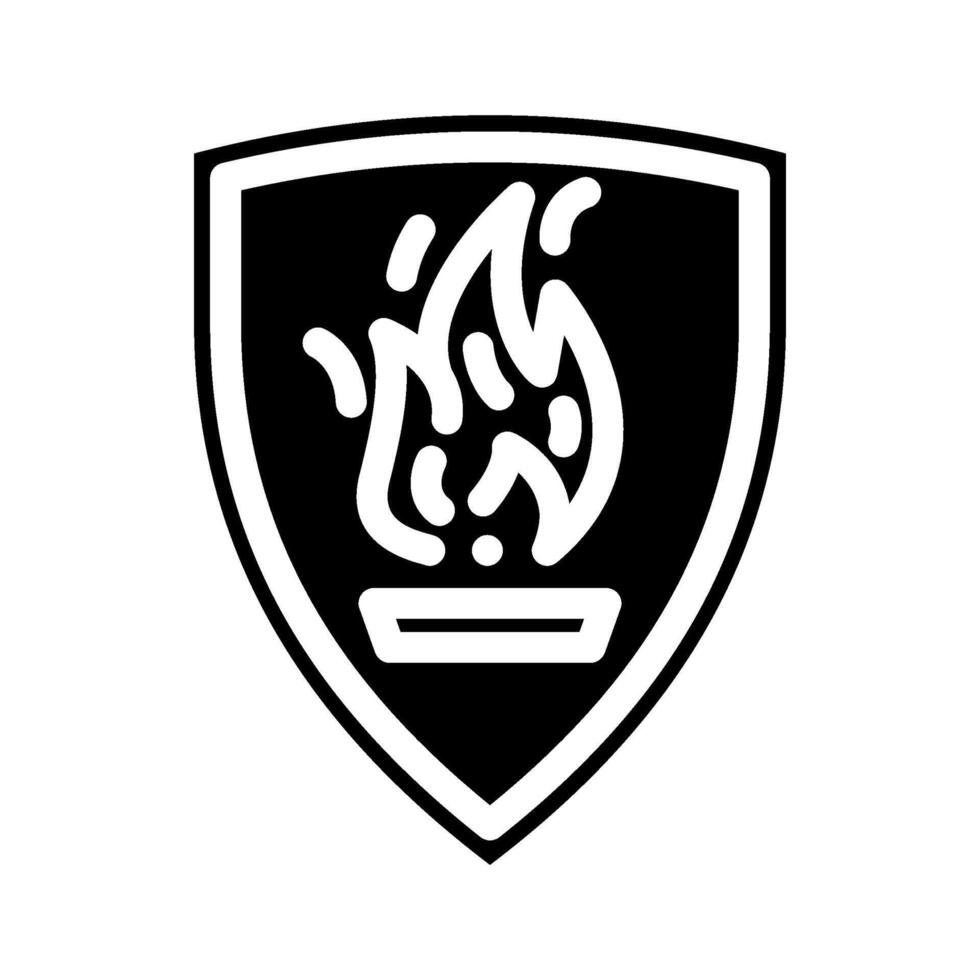 flame retardant glyph icon symbol vector