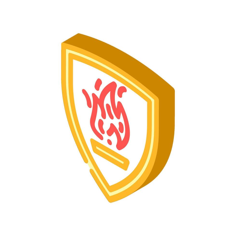 flame retardant isometric icon figure vector