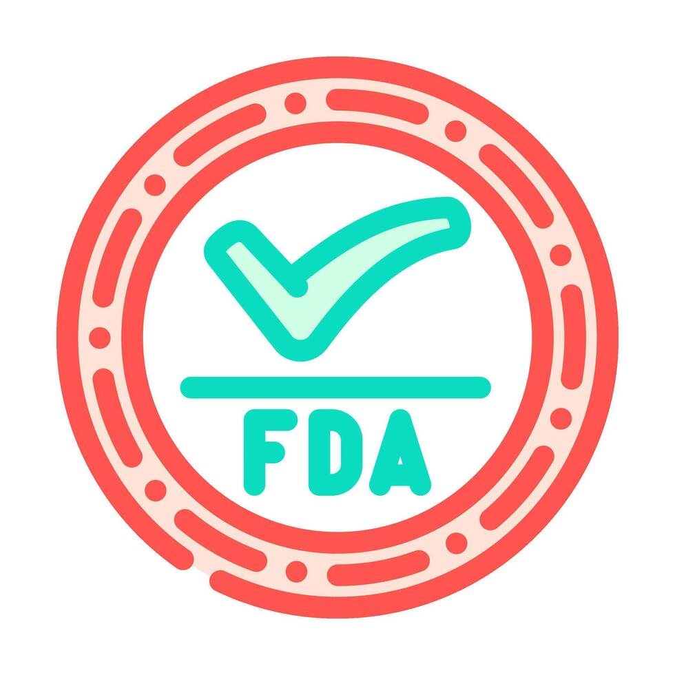 fda approved color icon illustration vector