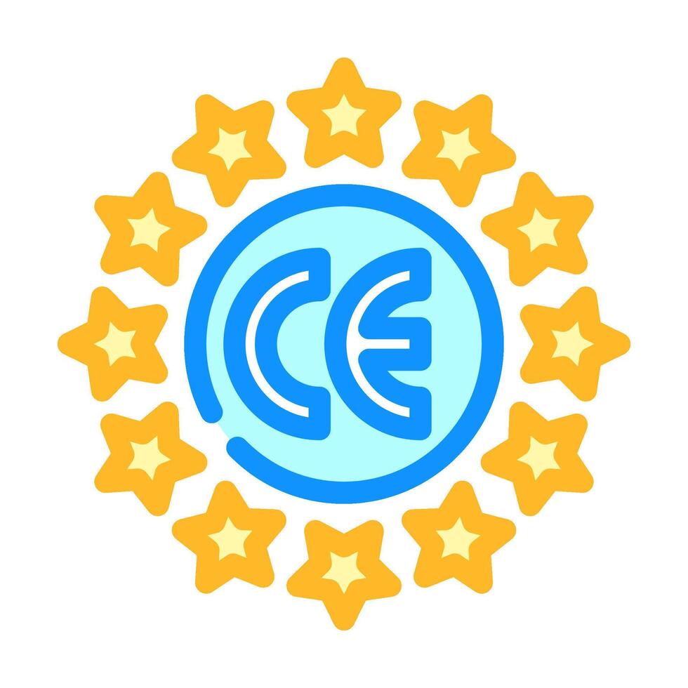 ce certified color icon illustration vector