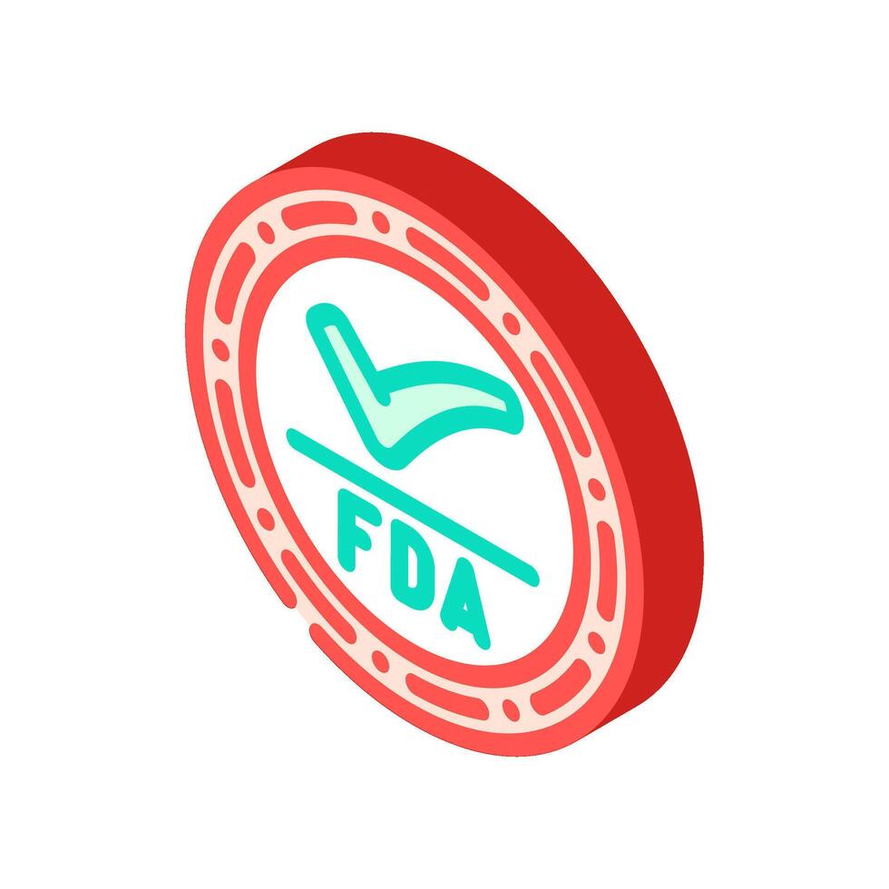 fda approved isometric icon illustration vector