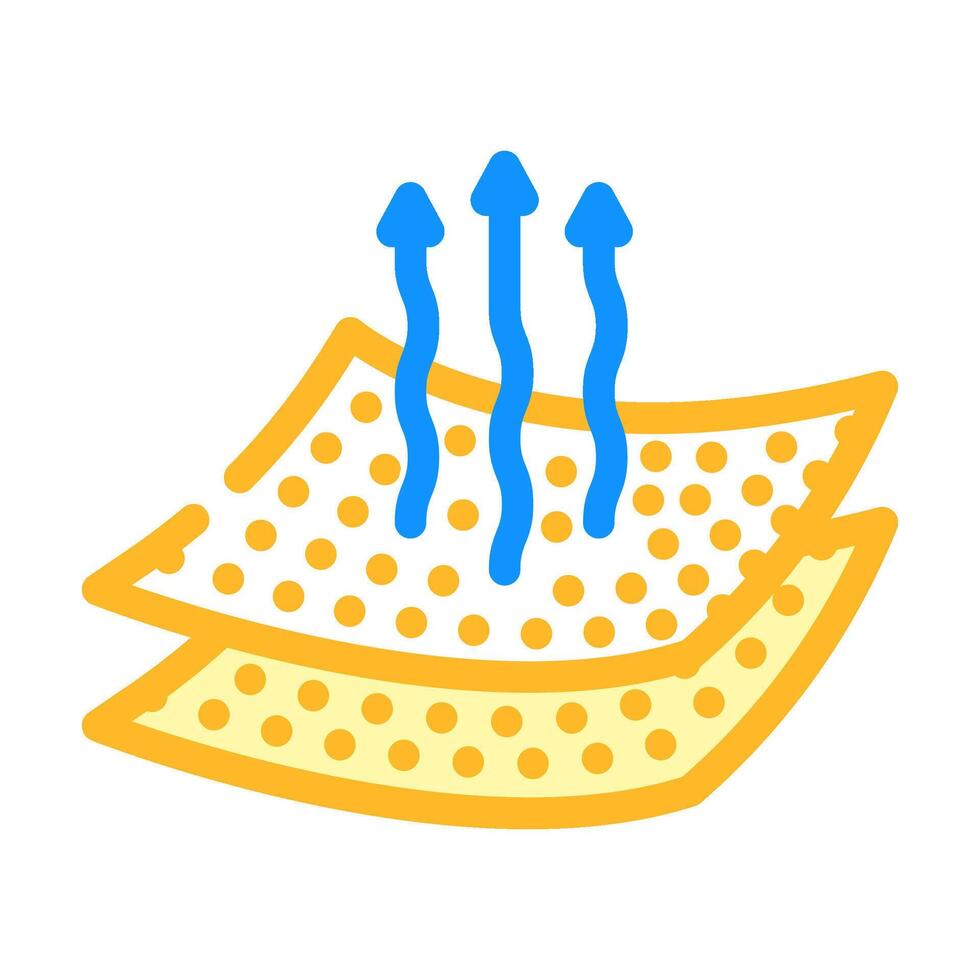 breathable fabric color icon illustration vector