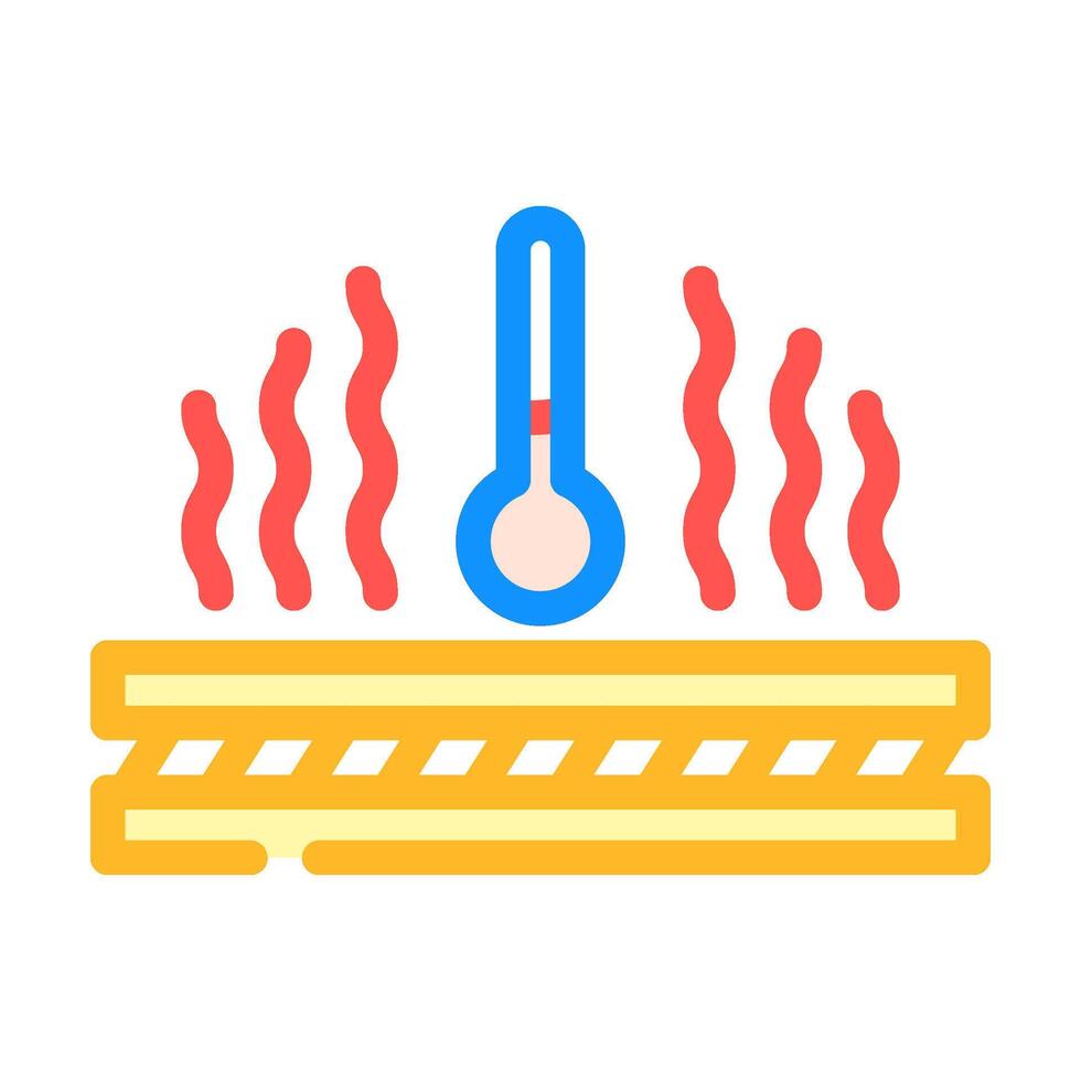heat insulated color icon illustration vector