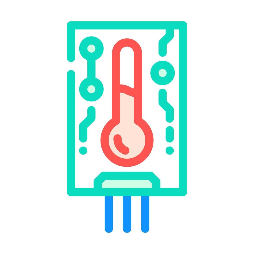 temperature sensor module color icon illustration vector