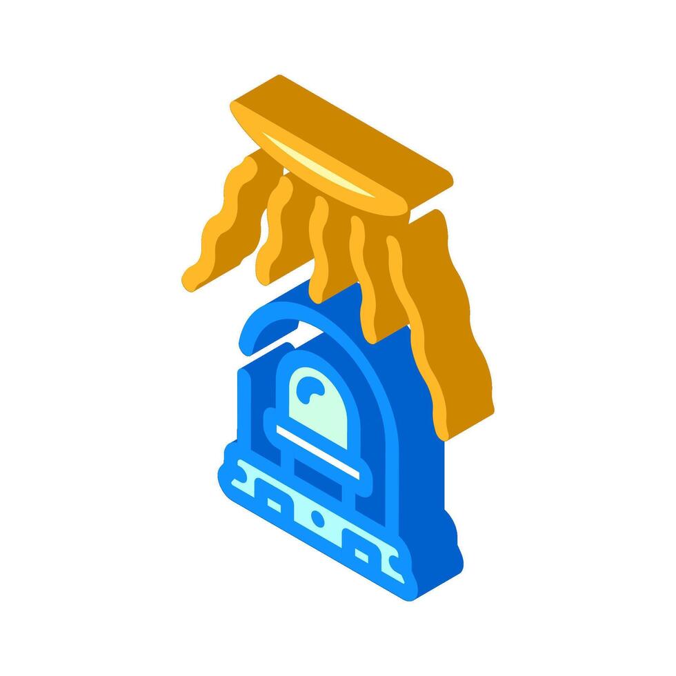 light intensity sensor module isometric icon illustration vector