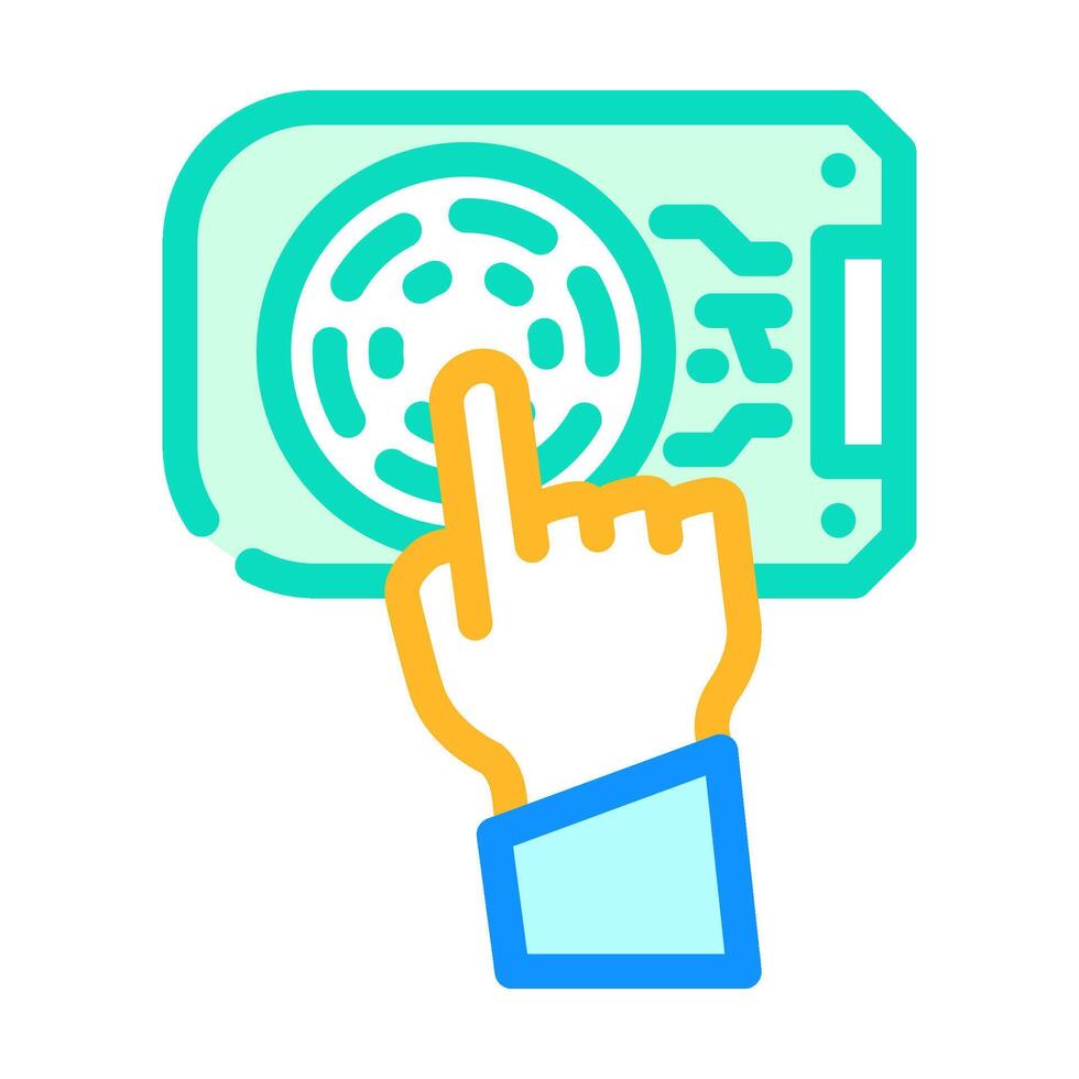 touch sensor module color icon illustration vector