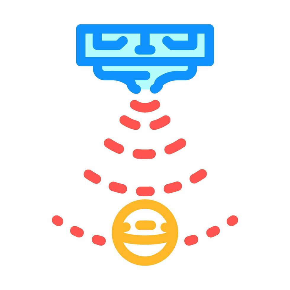 proximidad sensor módulo color icono ilustración vector