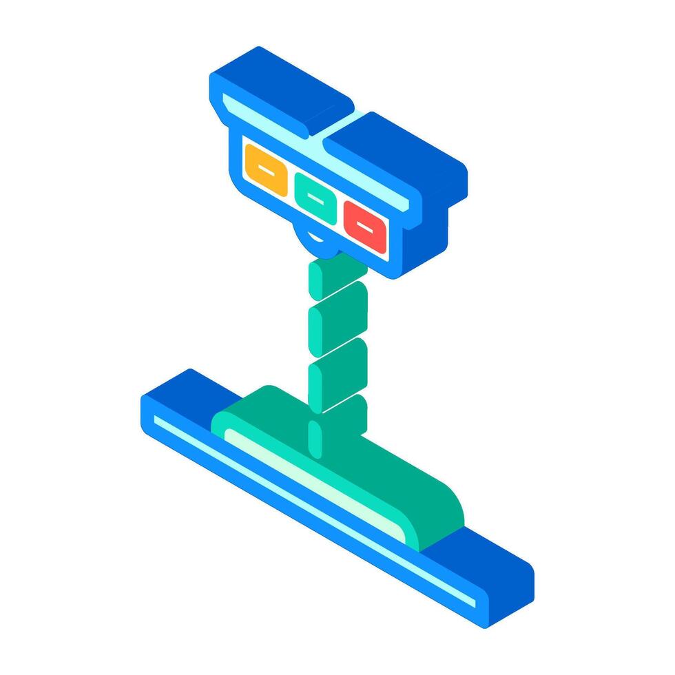 color detection sensor isometric icon illustration vector