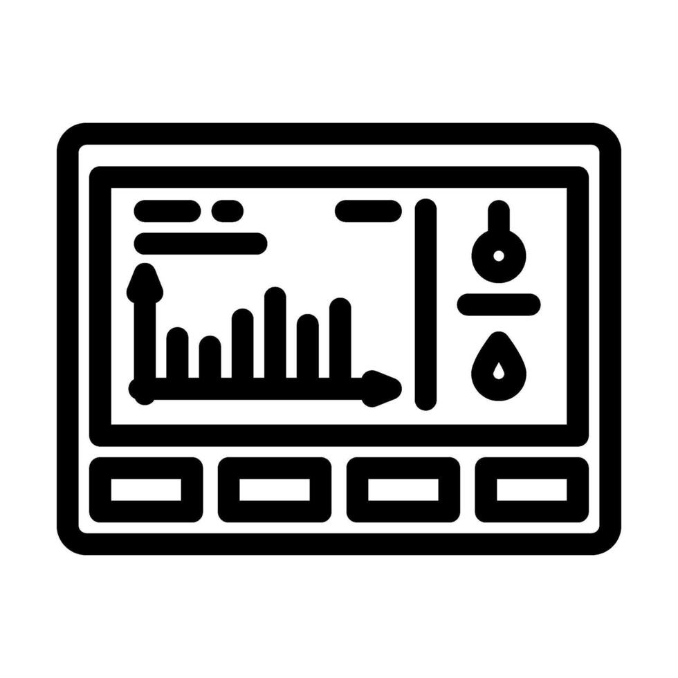 air quality monitoring sensor line icon illustration vector