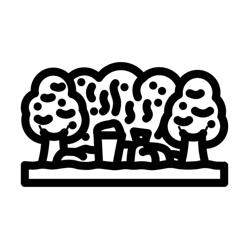 industrial dump site forest line icon illustration vector