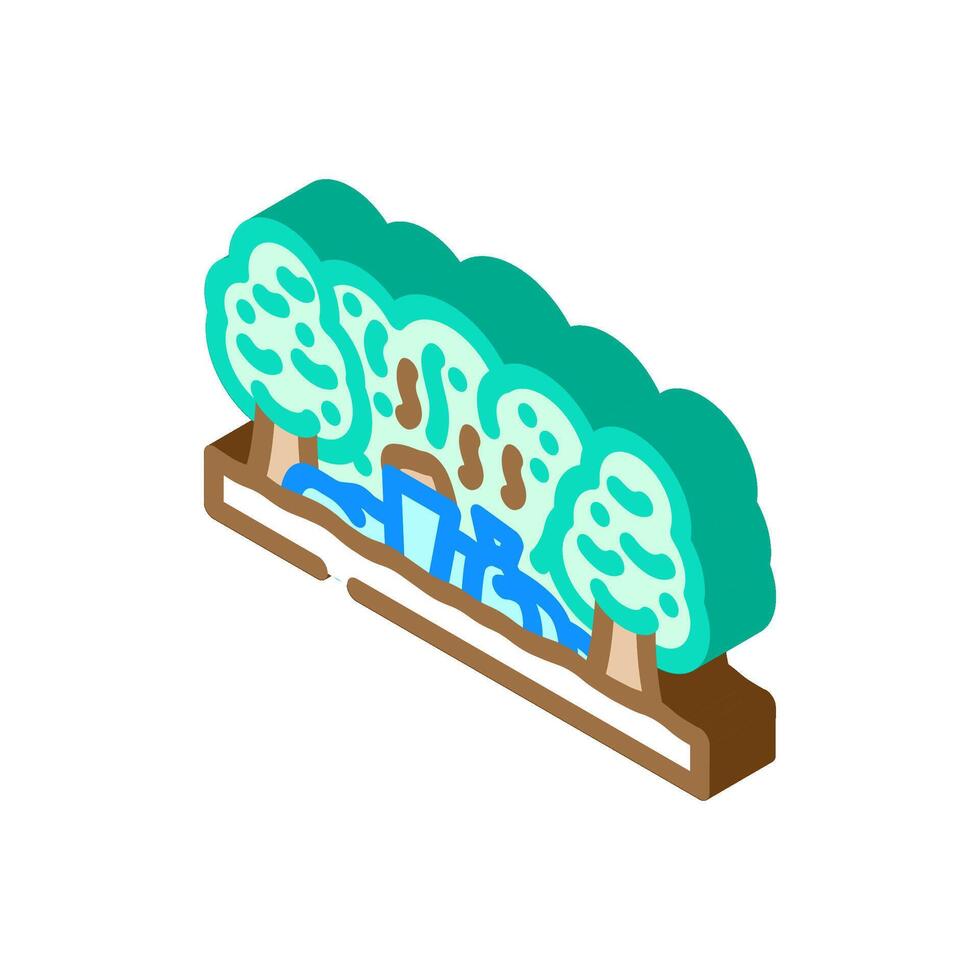industrial dump site forest isometric icon illustration vector