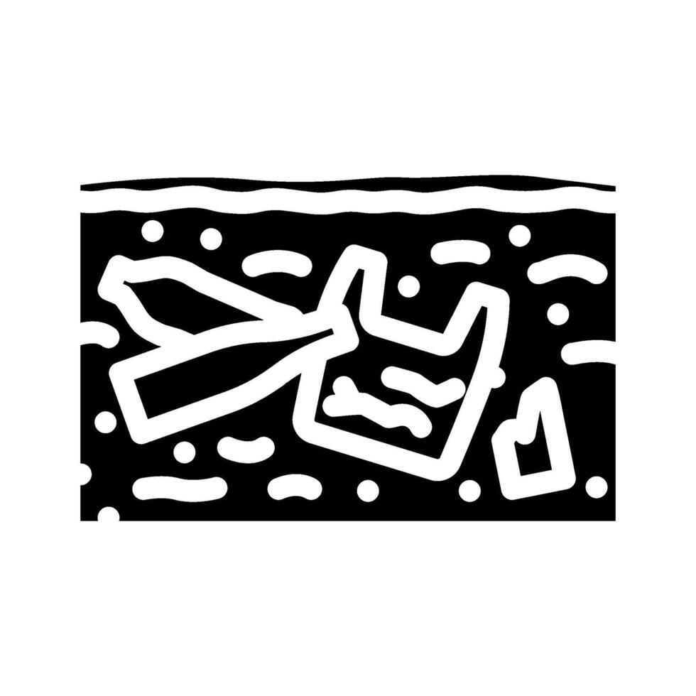 soil mixed plastic glass glyph icon illustration vector