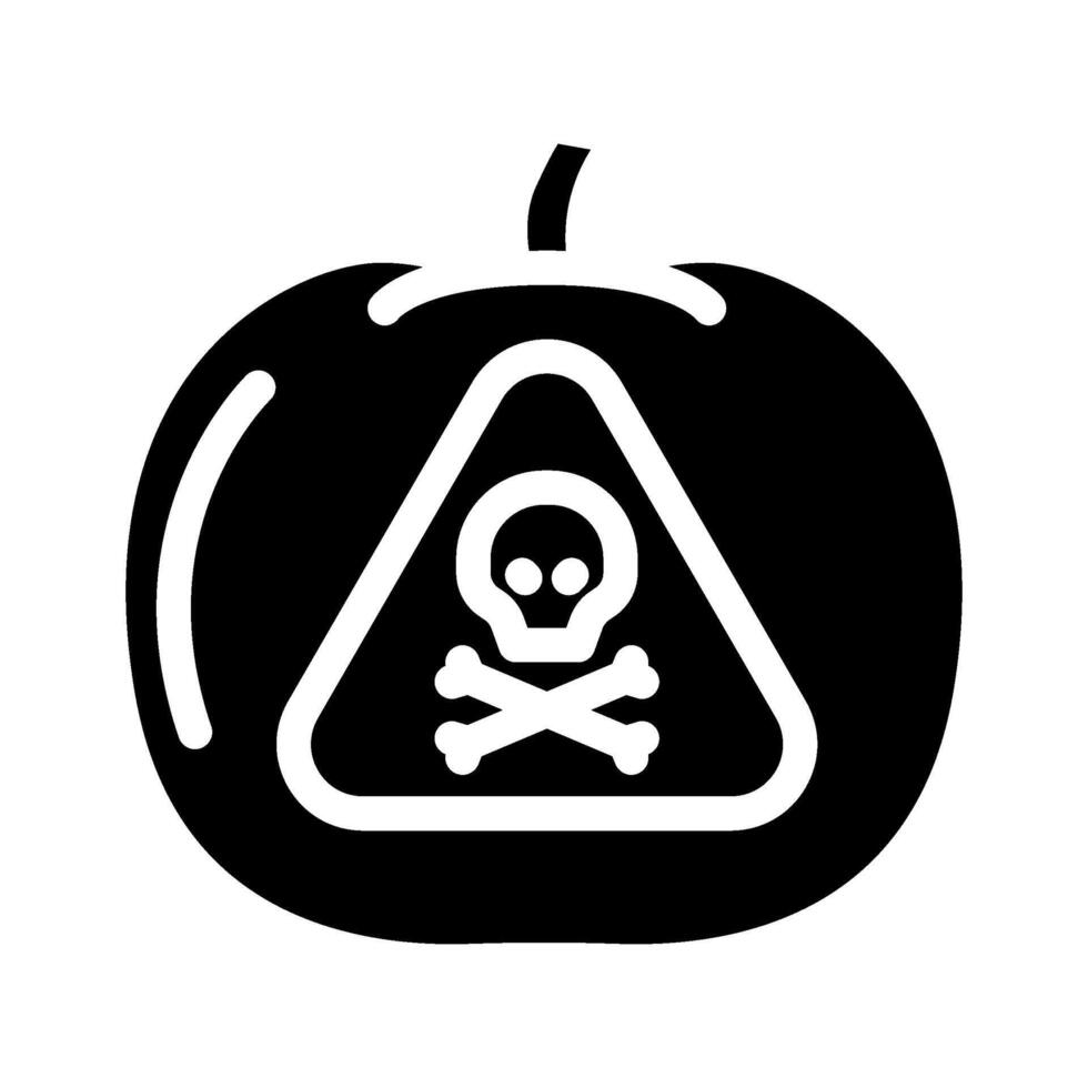 vegetables danger symbol glyph icon illustration vector