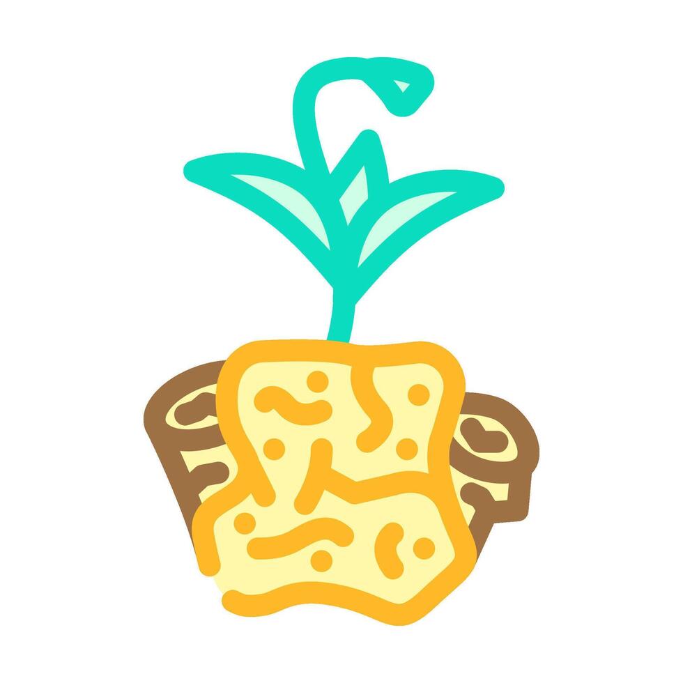 compostable packaging color icon illustration vector
