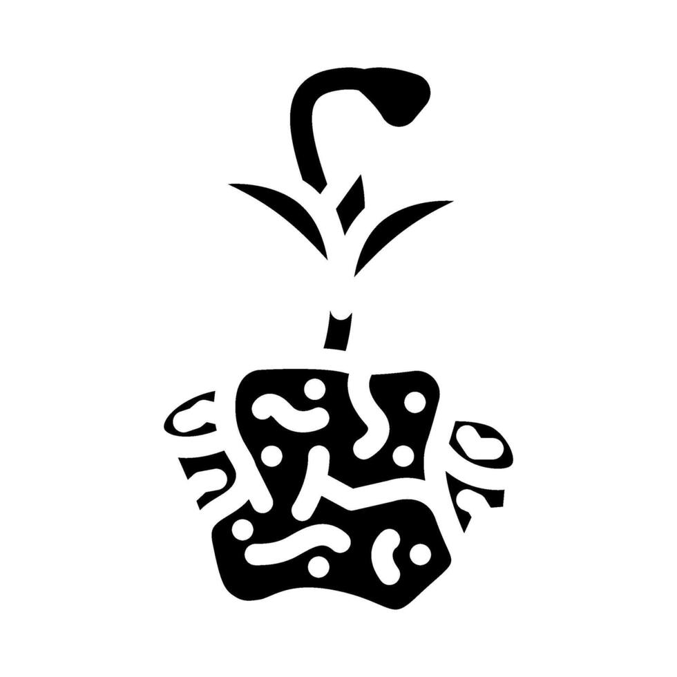 compostable packaging glyph icon illustration vector