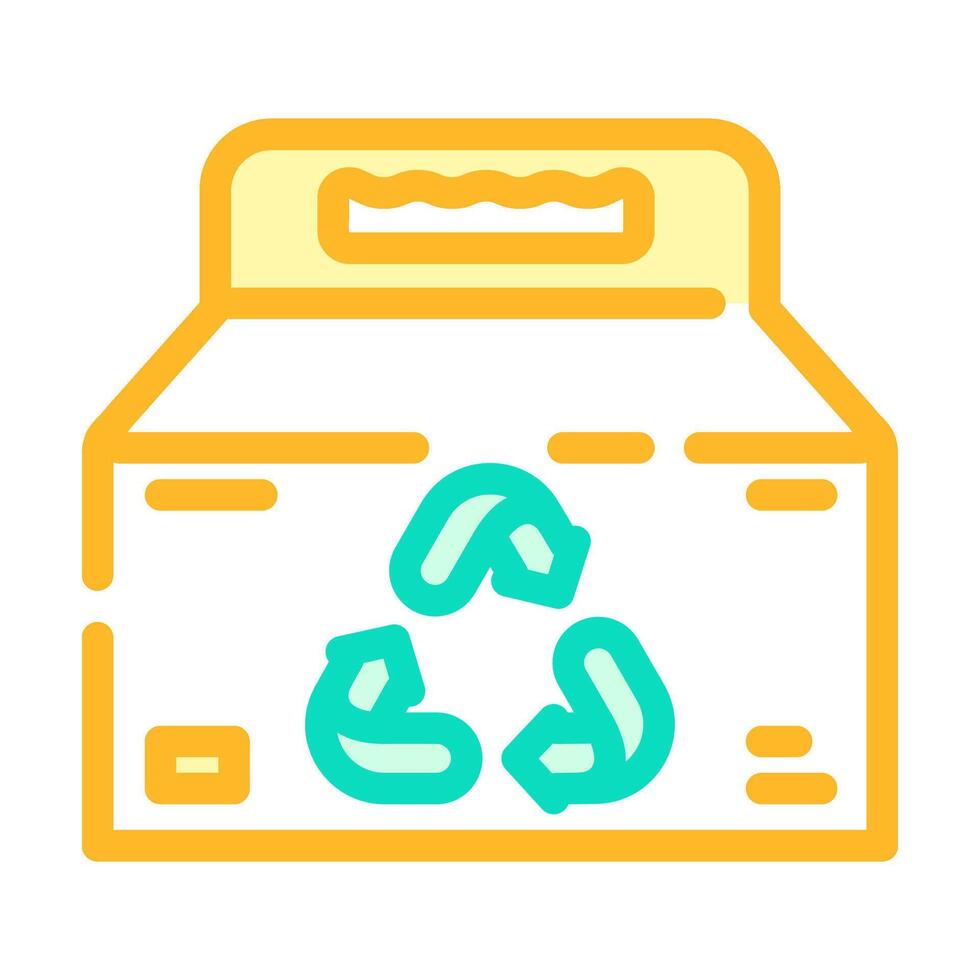 eco packaging color icon illustration vector