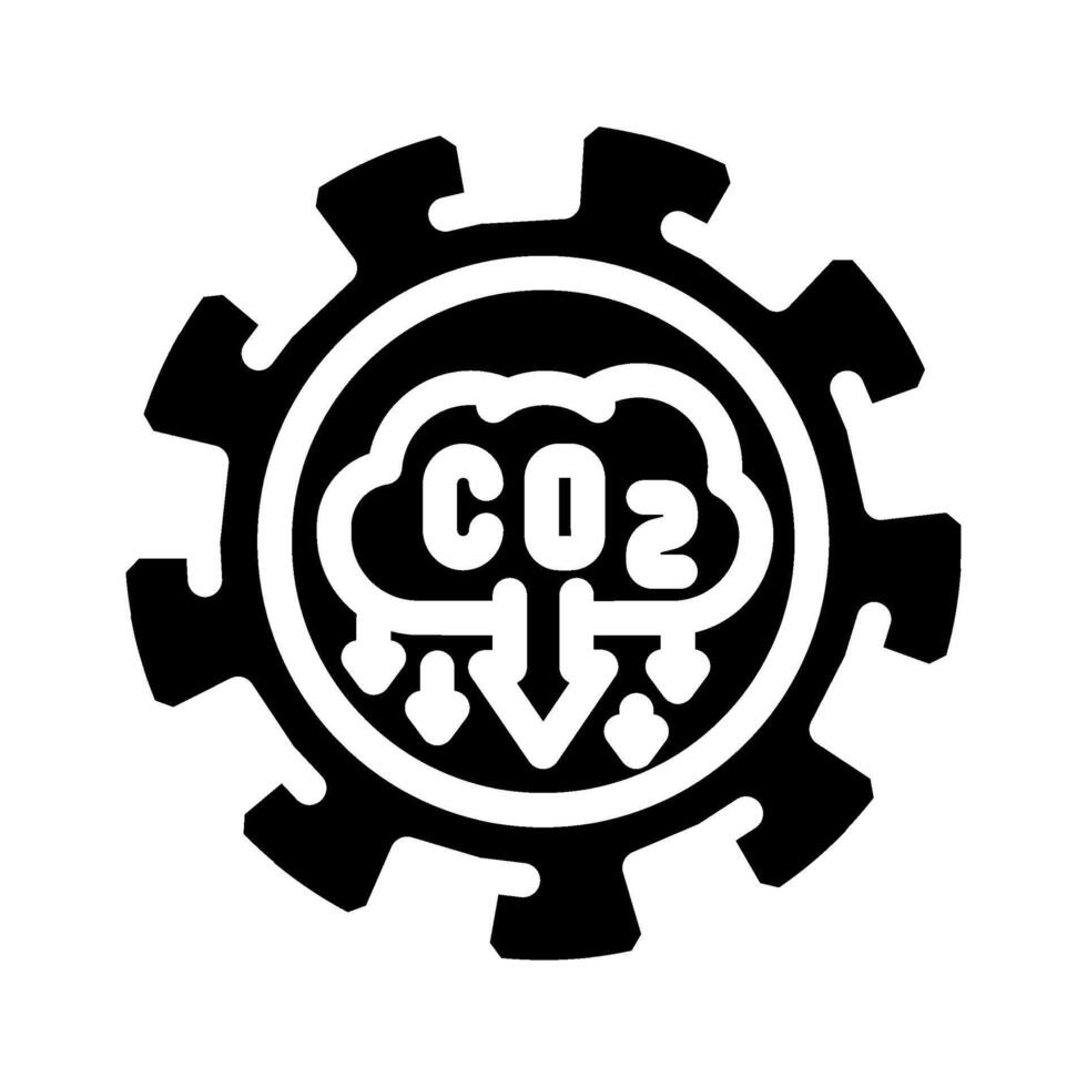 low emission technology glyph icon illustration vector