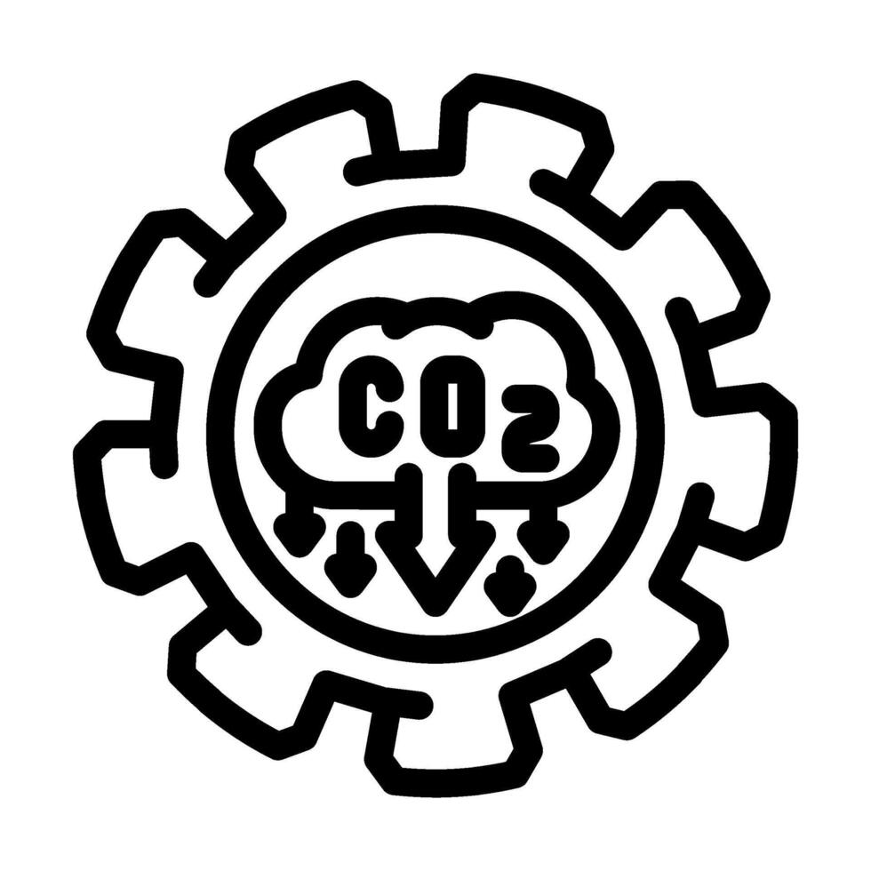 low emission technology line icon illustration vector