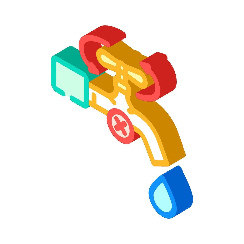 water saving technology isometric icon illustration vector